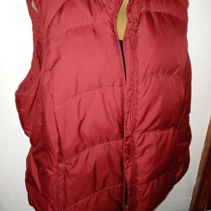 Eddie Bauer premium goose down vest Rust 2x
